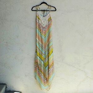 MAURICES Handkerchief Bottom Maxi Dress Size S